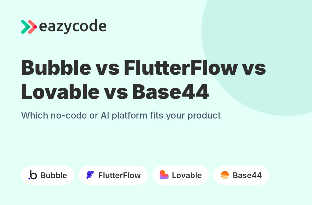 Bubble vs FlutterFlow vs Lovable vs Base44: Which Should You Build On?
