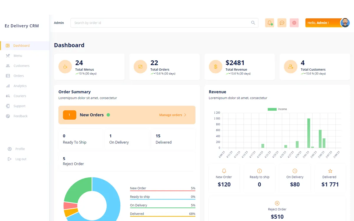 Ez Delivery CRM screenshot 1