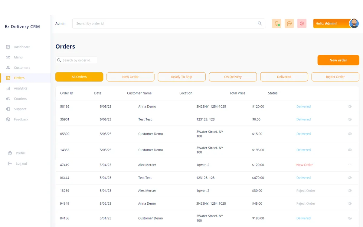 Ez Delivery CRM screenshot 3