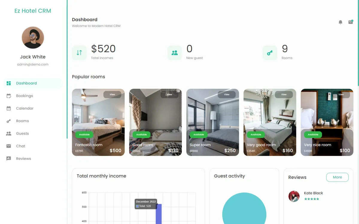 Ez Hotel CRM screenshot 2