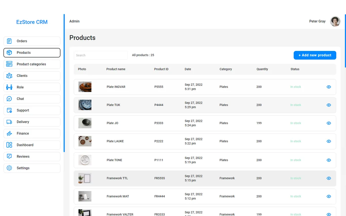 Ez Store Admin Panel, CRM screenshot 3