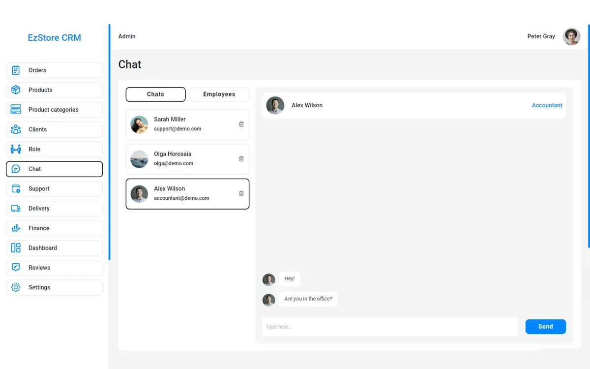 Ez Store Admin Panel, CRM screenshot 4
