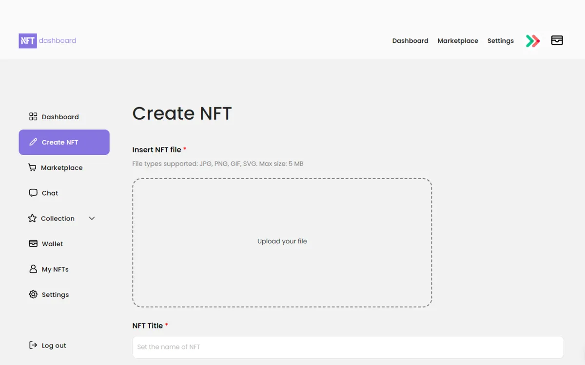 Ez NFT Dashboard screenshot 3