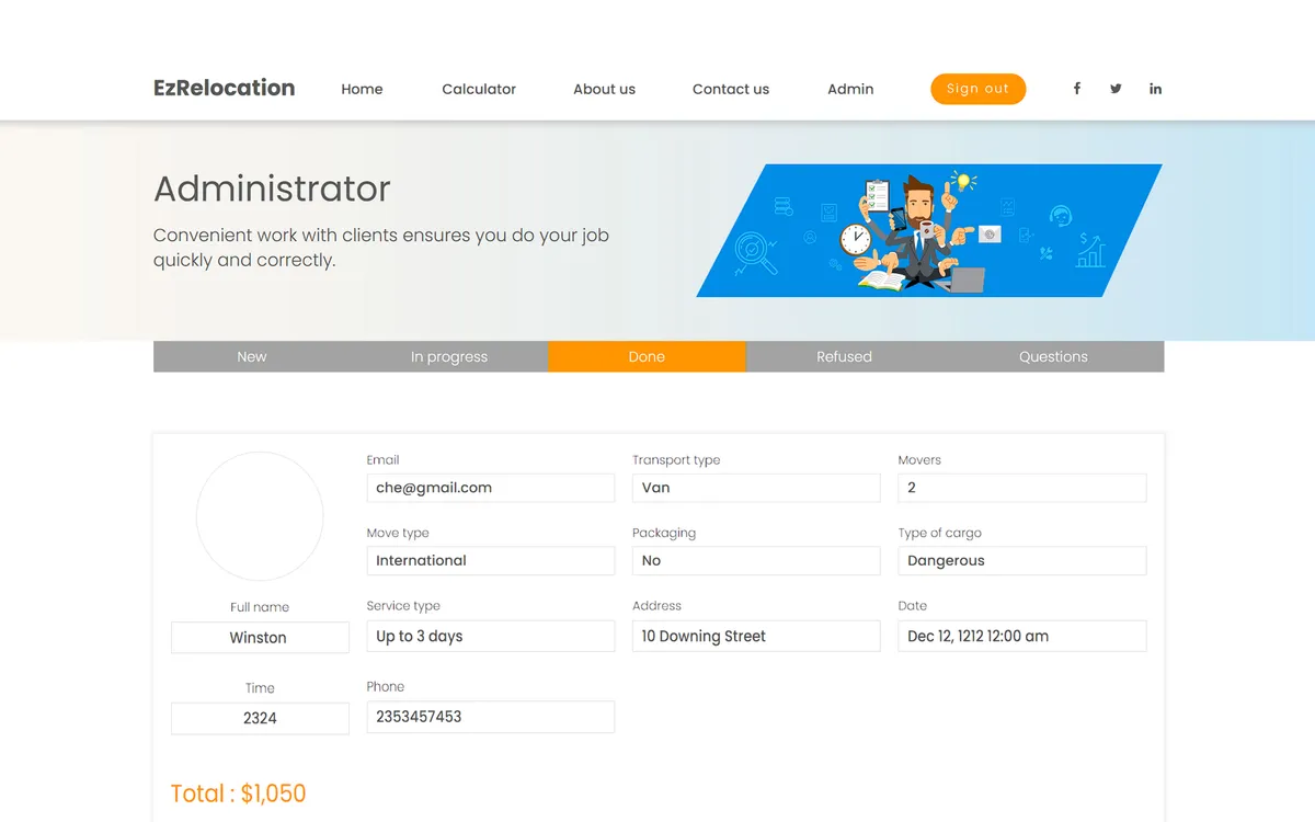 Ez Relocation / Moving Company screenshot 3