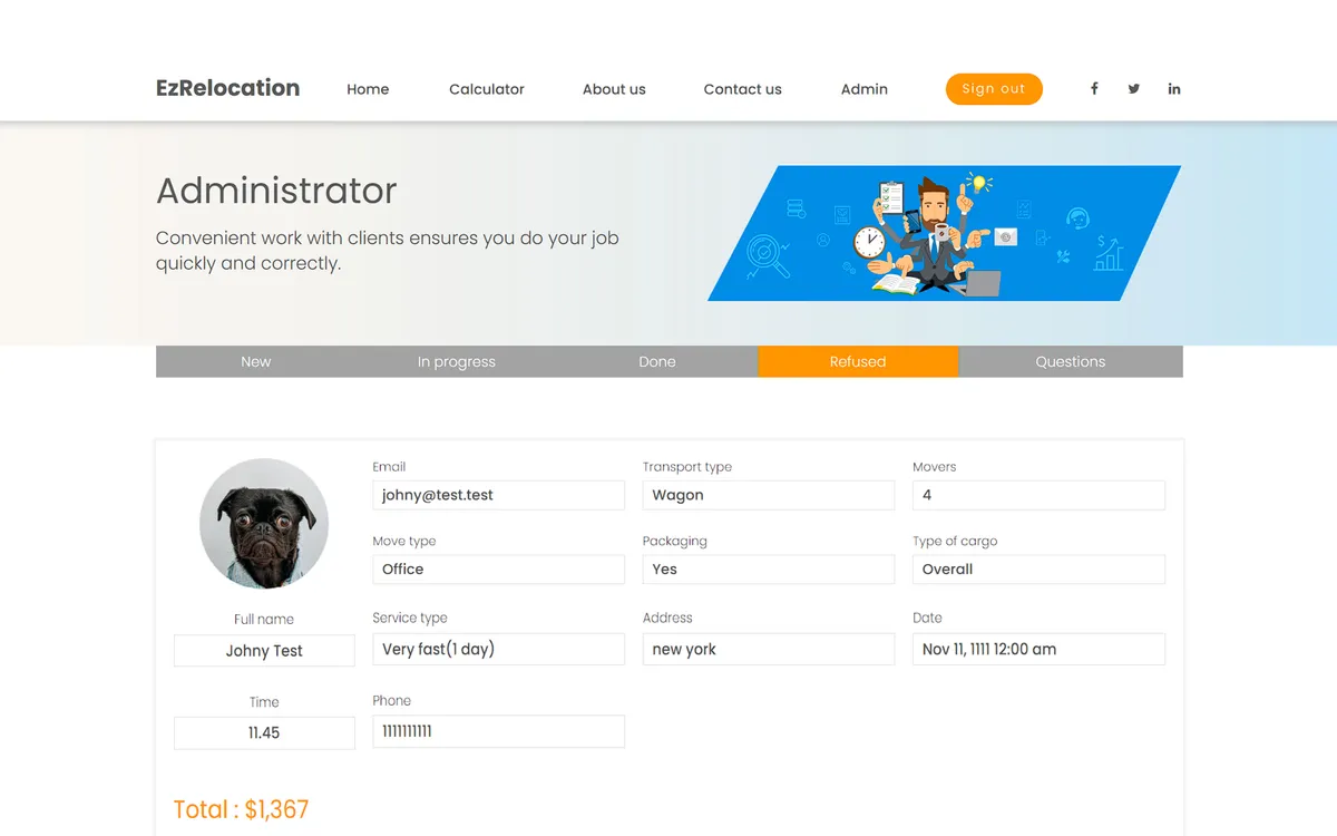 Ez Relocation / Moving Company screenshot 4