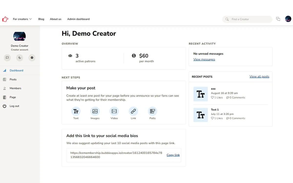 Ez Membership like Patreon screenshot 2