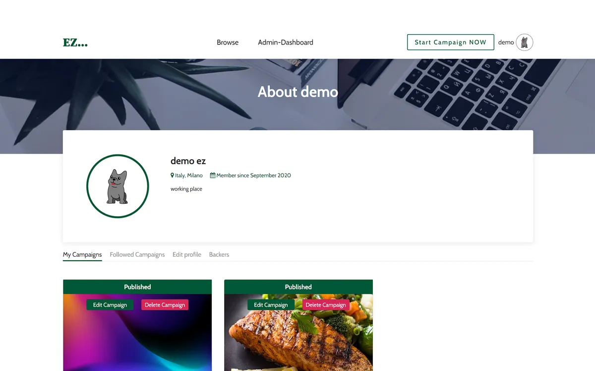 Ez Crowdfunding & Fundraising screenshot 2