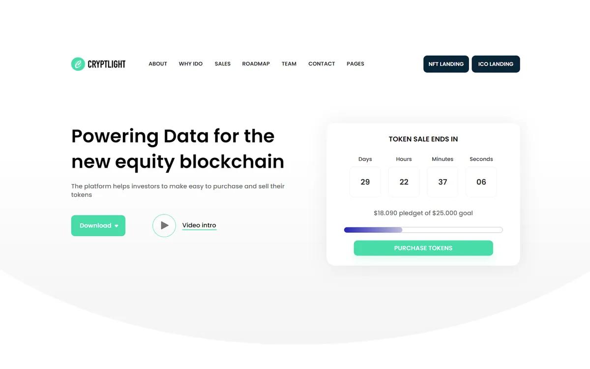 Ez Crypto NFT,ICO,IDO- Landing screenshot 3