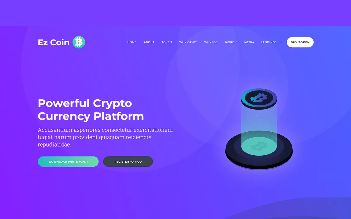 Ez Crypto NFT,ICO,IDO- Landing screenshot 5