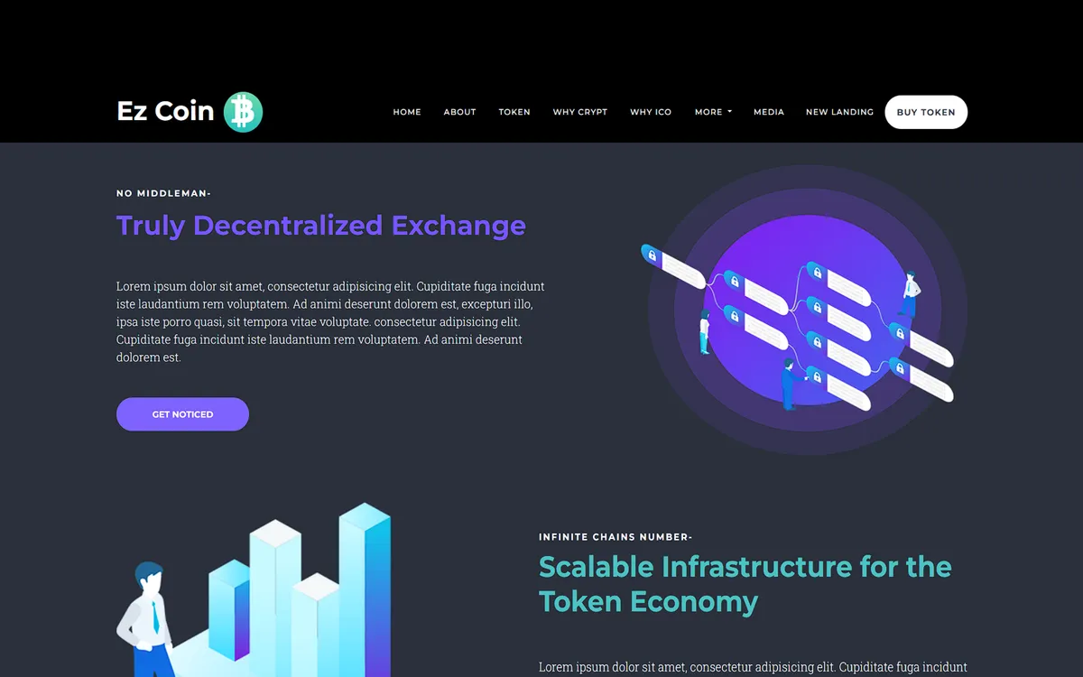 Ez Crypto NFT,ICO,IDO- Landing screenshot 7