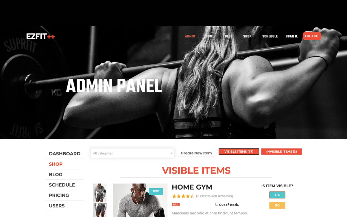Ez Fitness Club Template screenshot 3