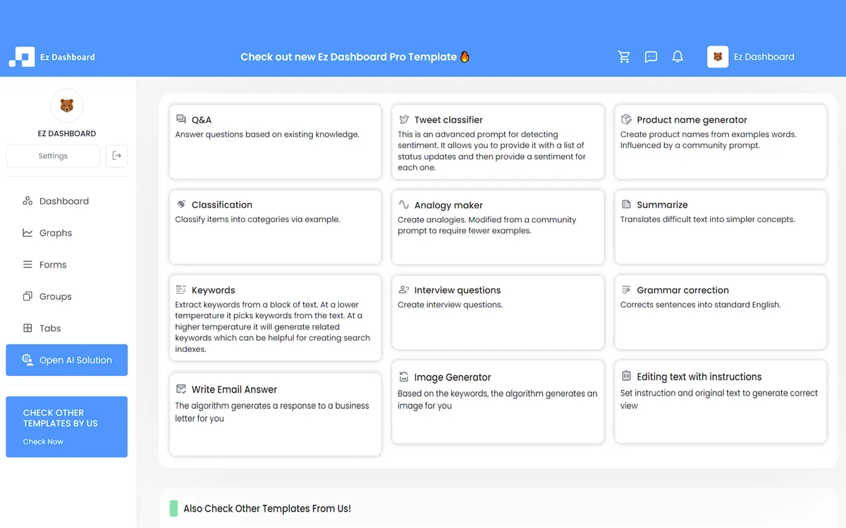 Ez Dashboard + OpenAI screenshot 7