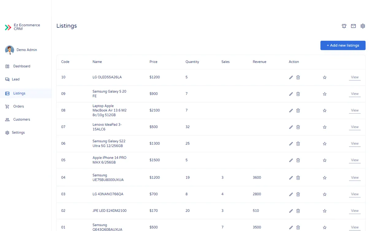 Ez Ecommerce CRM screenshot 4