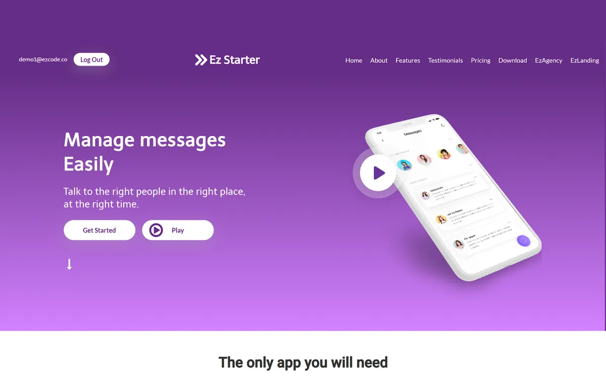Ez Starter - Landing Page screenshot 3