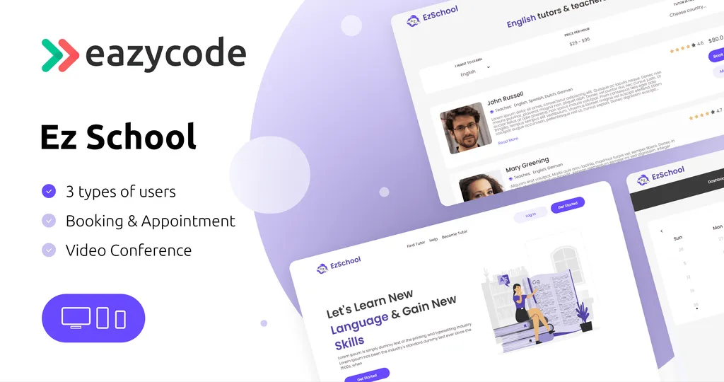 Ez School - Learning & Booking