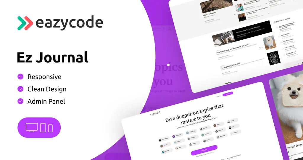 Ez Journal - Blog Template