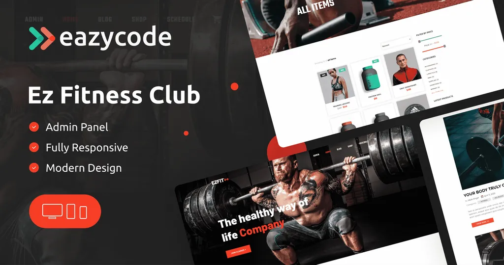 Ez Fitness Club Template
