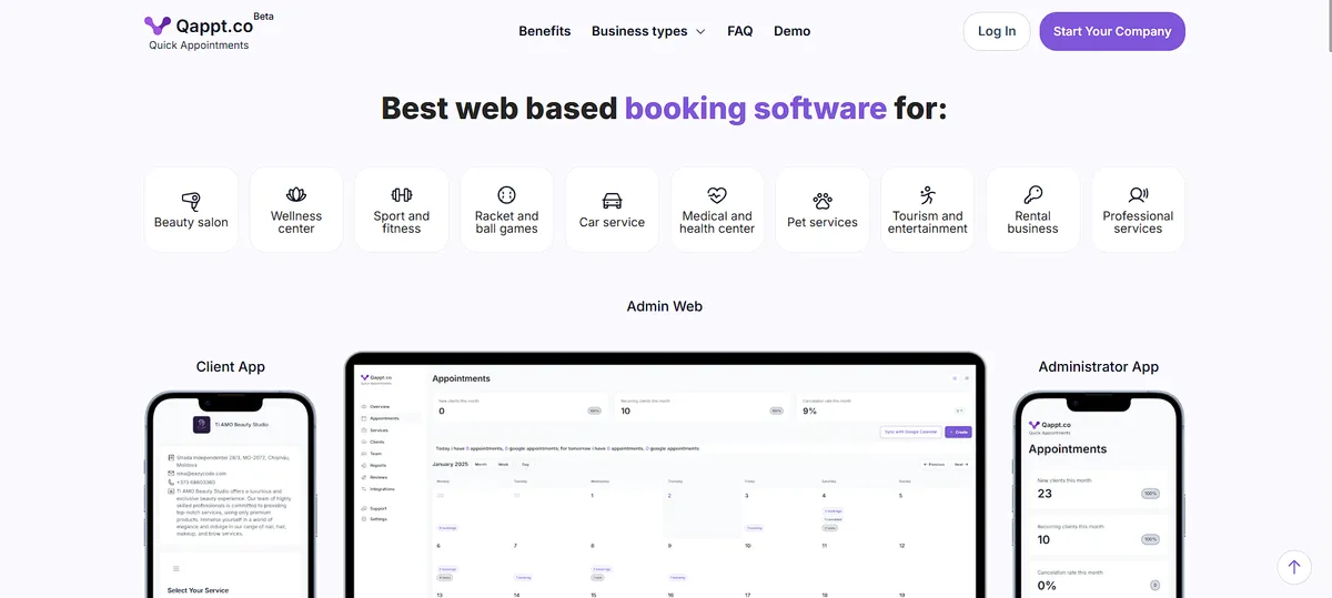 Qappt.co screenshot 1