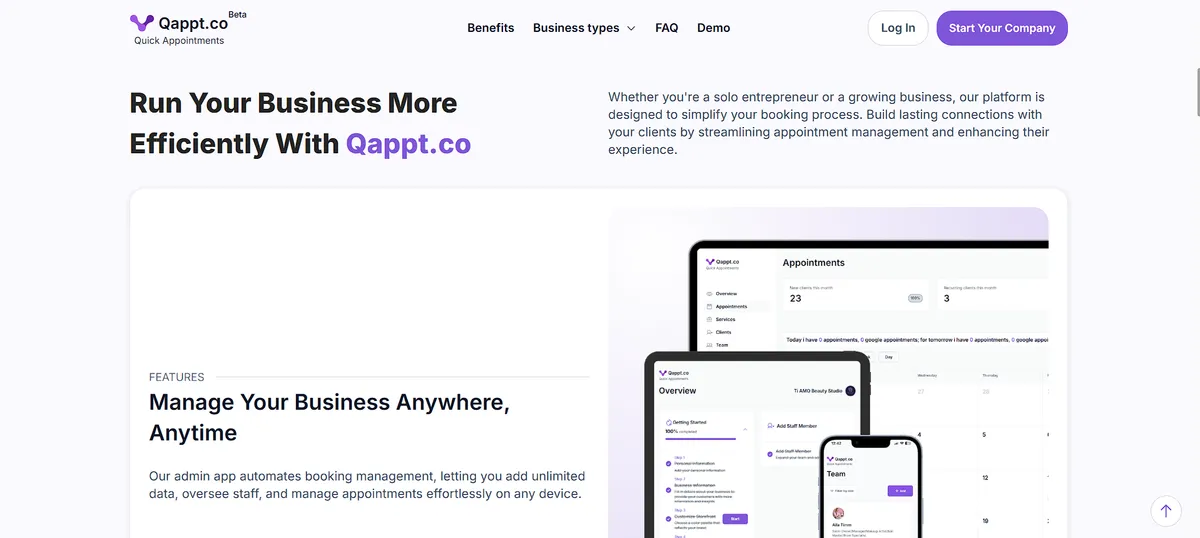 Qappt.co screenshot 2